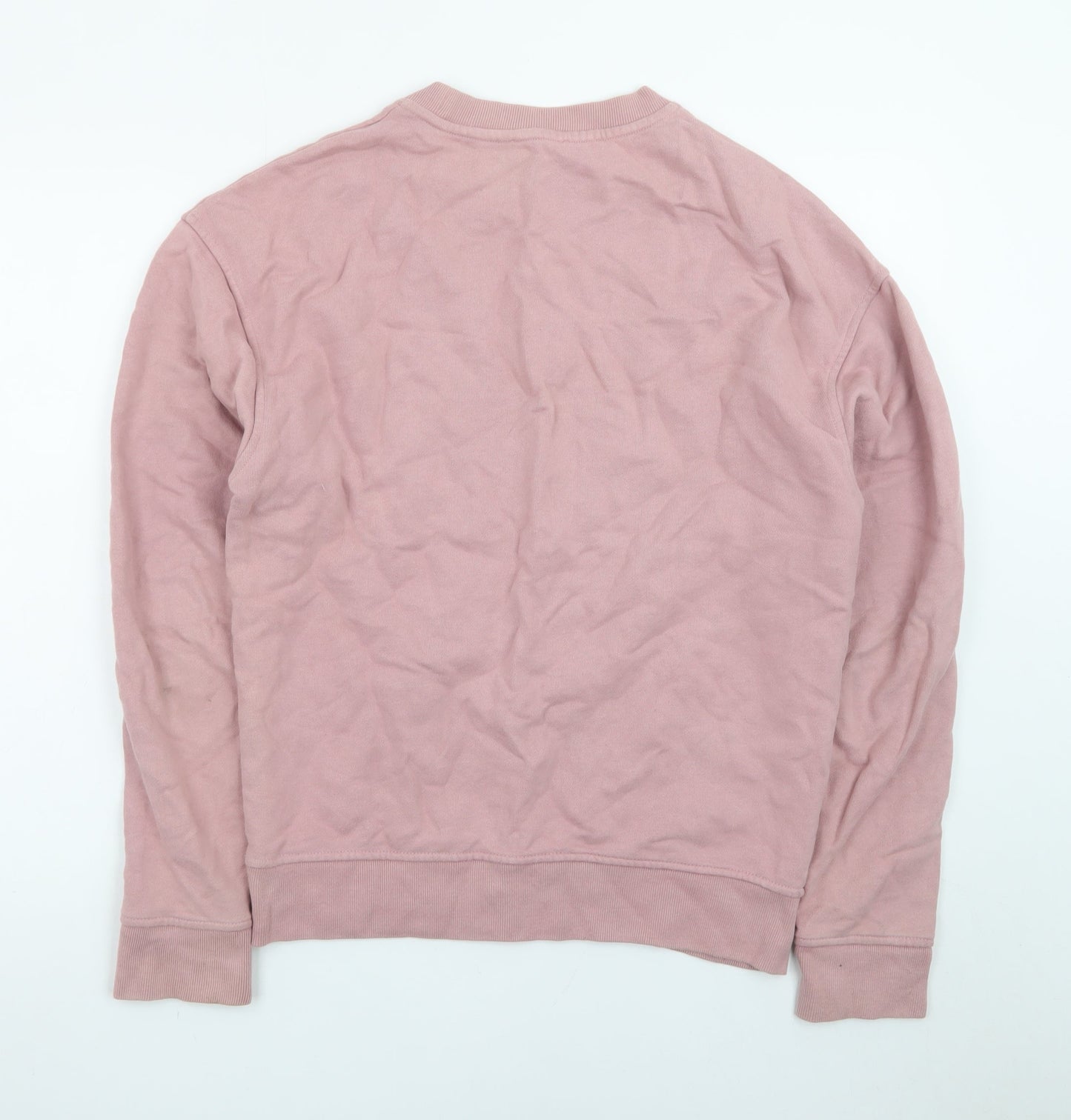 Reiss Men's Pink Cotton Crew Neck Pullover Sweatshirt XS