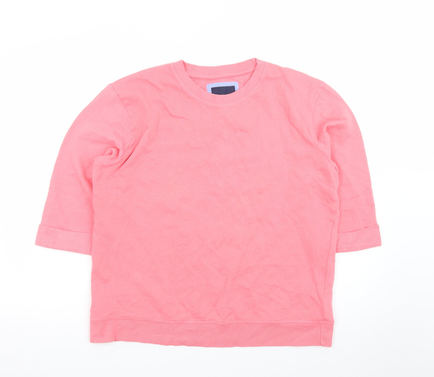 Crew Clothing Company Women's Pink 3/4 Sleeve Cotton T-Shirt Size 14