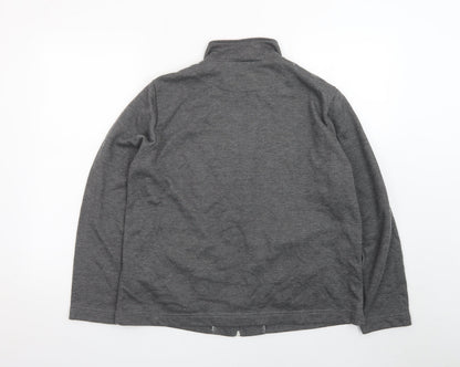 Damart Womens Grey Embroidered Fleece Jacket Size 14/16