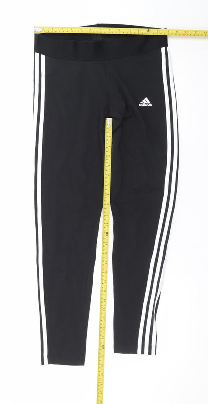 adidas Womens Black Side Stripe Ankle Leggings M