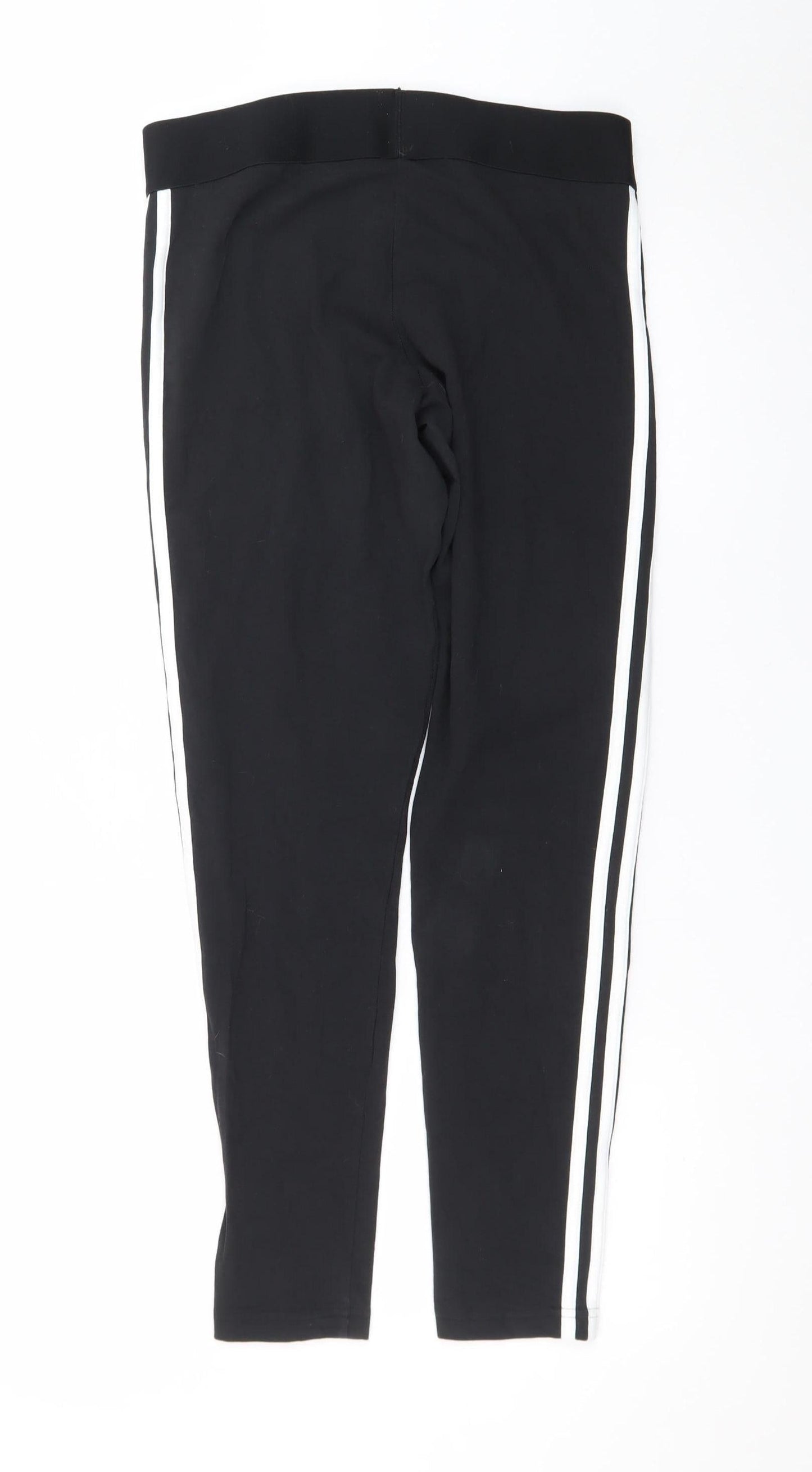 adidas Womens Black Side Stripe Ankle Leggings M