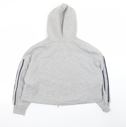 Marks and Spencer Women's Grey Marl Small Pullover Hoodie