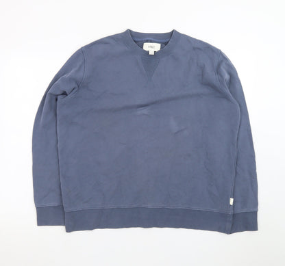 Marks and Spencer Men's Blue L Pullover Sweatshirt Crew Neck Cotton