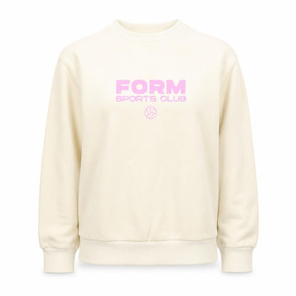FORM Womens Beige Sweatshirt Size 8 Pullover Crew Neck Sports Club