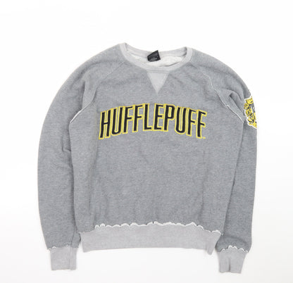 Harry Potter Hufflepuff Grey Men's Medium Pullover Sweatshirt