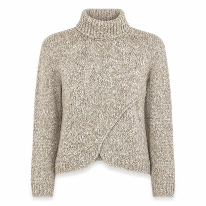 Dorothy Perkins Womens Beige Roll Neck Chunky Knit Jumper Size M