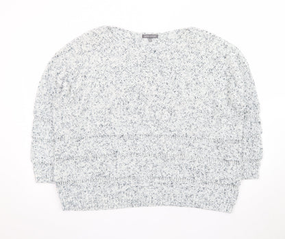 Laura Ashley Women Grey Knit Pullover Jumper UK 20 Relaxed Fit