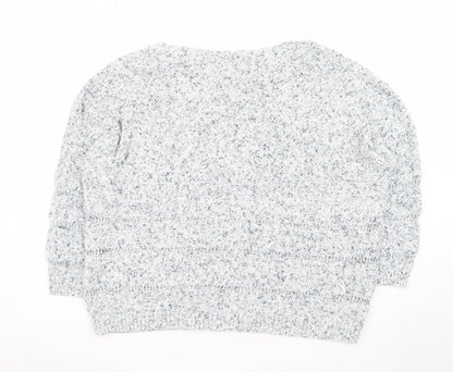 Laura Ashley Women Grey Knit Pullover Jumper UK 20 Relaxed Fit