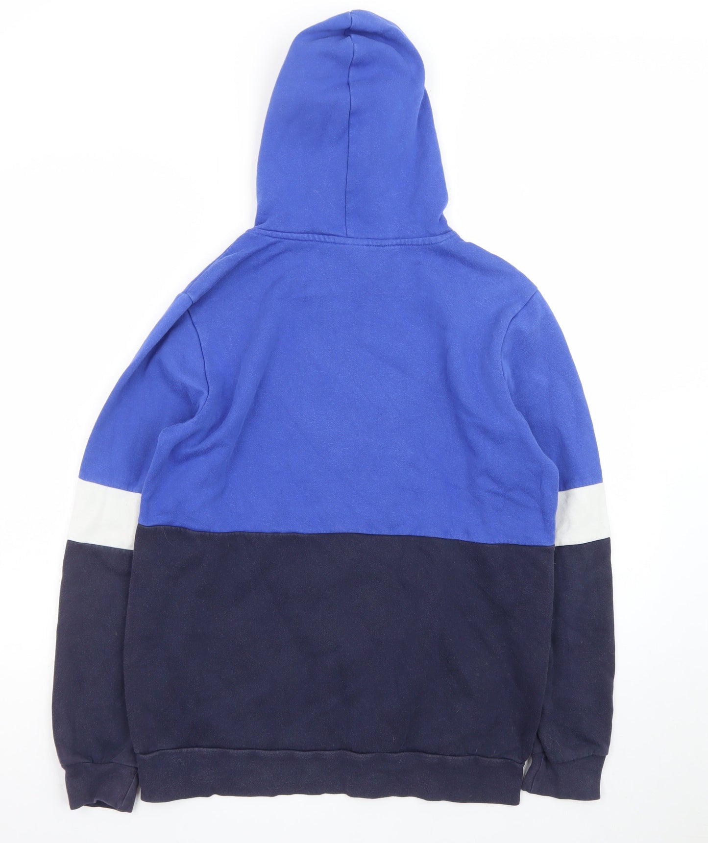 Adidas Boys Blue & Navy Hoodie 15-16 Years Pullover Fleece Sweatshirt