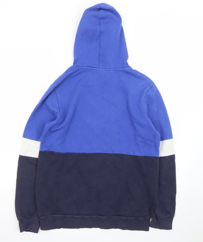 Adidas Boys Blue & Navy Hoodie 15-16 Years Pullover Fleece Sweatshirt