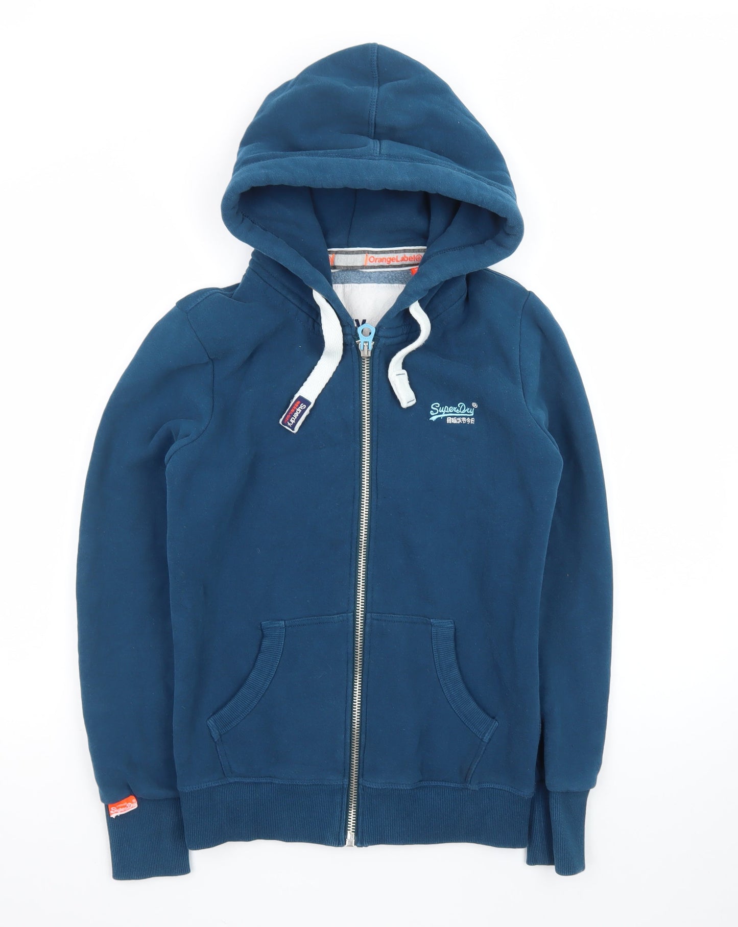 Superdry Men's Blue Full Zip Hoodie S Regular Fit Fleece