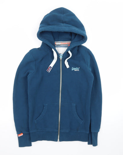 Superdry Men's Blue Full Zip Hoodie S Regular Fit Fleece