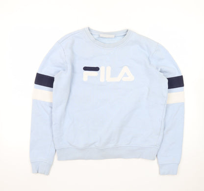 Fila Women's Light Blue Crew Neck Pullover Sweatshirt Size S