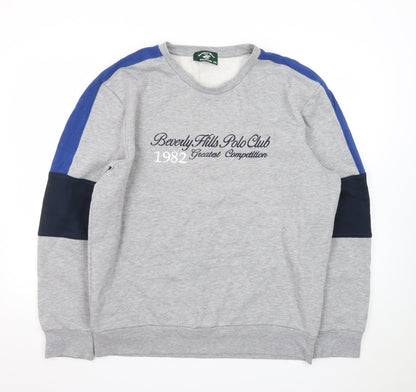 Beverly Hills Polo Club Men's Grey 2XL Pullover Sweatshirt