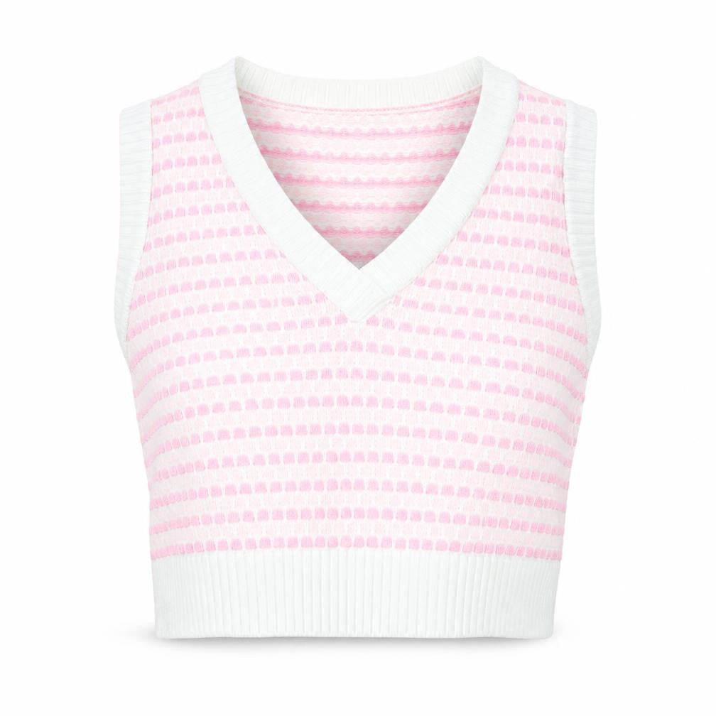 Stradivarius Women's Pink Knit Cropped Tank Top XS