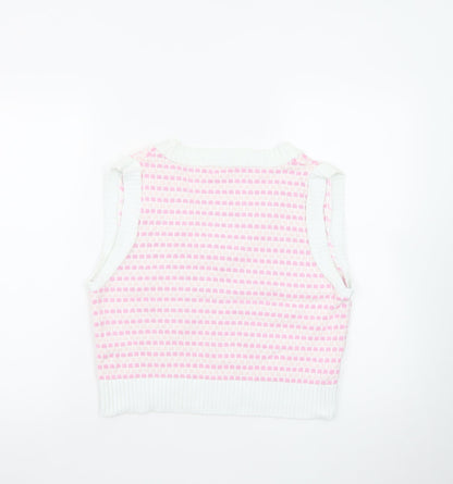 Stradivarius Women's Pink Knit Cropped Tank Top XS