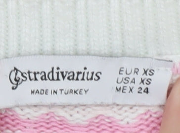 Stradivarius Women's Pink Knit Cropped Tank Top XS