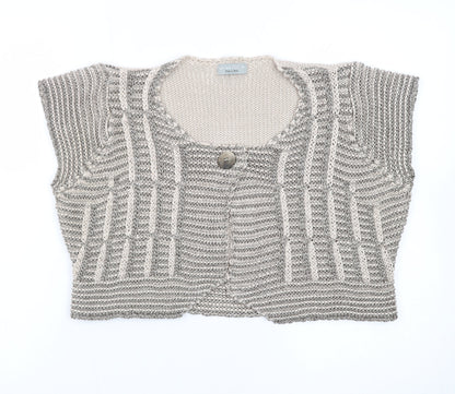 Marks and Spencer Women’s Beige Knit Sleeveless Cardigan Size 16