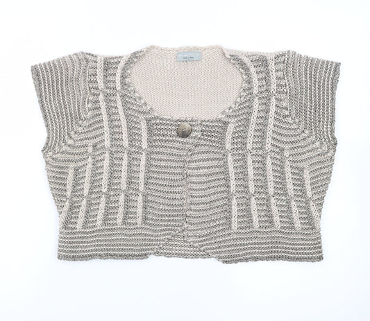 Marks and Spencer Women’s Beige Knit Sleeveless Cardigan Size 16
