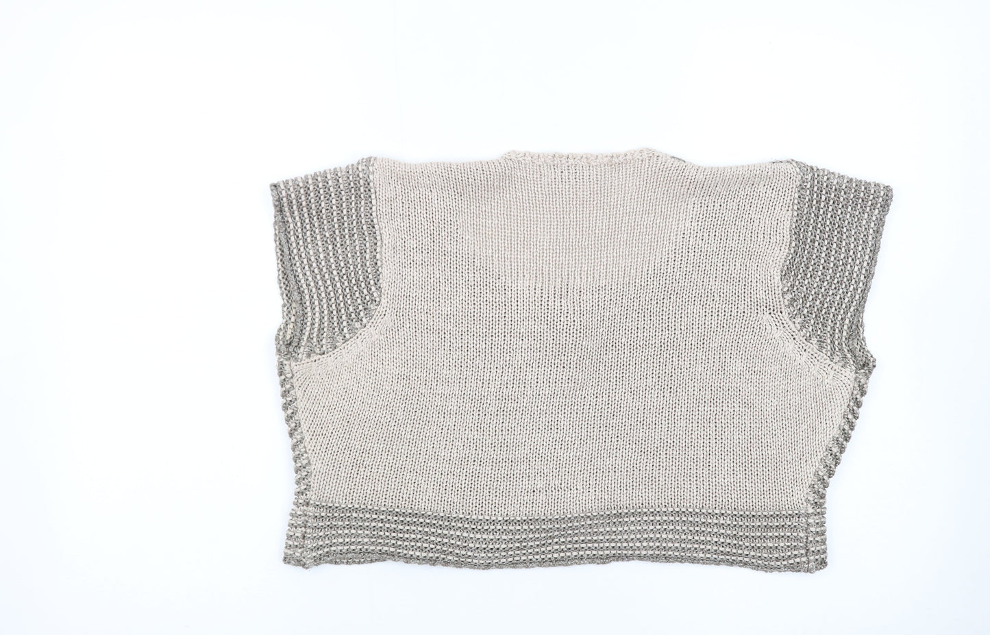 Marks and Spencer Women’s Beige Knit Sleeveless Cardigan Size 16