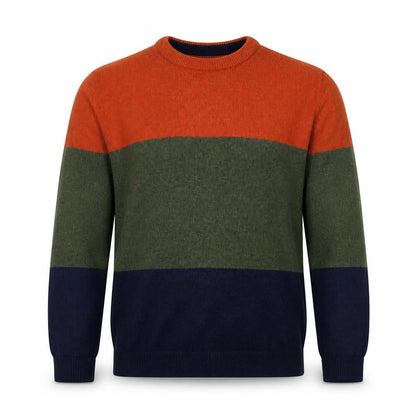 Next Mens Multicoloured Crew Neck Pullover Jumper L Wool Blend