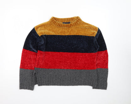 Marks and Spencer Womens Multicoloured Striped Knit Jumper S
