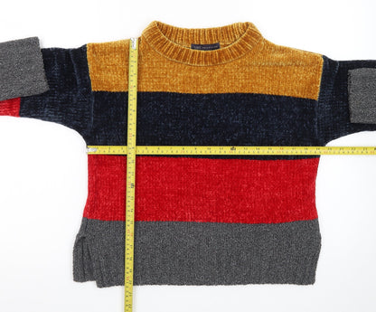 Marks and Spencer Womens Multicoloured Striped Knit Jumper S