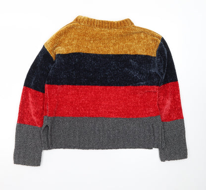 Marks and Spencer Womens Multicoloured Striped Knit Jumper S