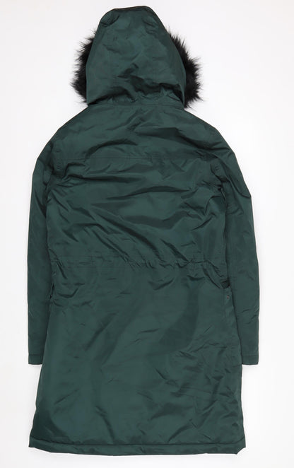 Regatta Great Outdoors Women's Green Hooded Parka Coat Size 10 Waterproof