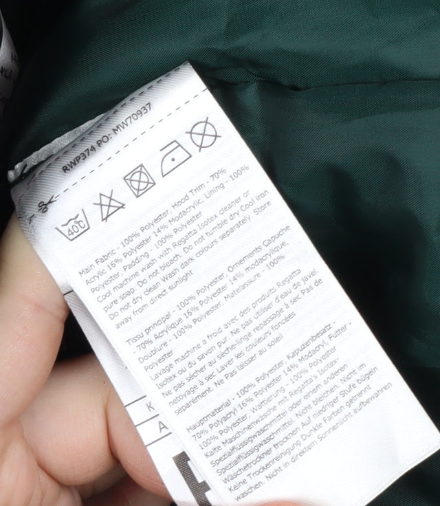 Regatta Great Outdoors Women's Green Hooded Parka Coat Size 10 Waterproof
