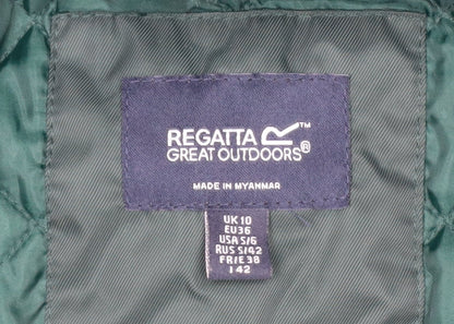Regatta Great Outdoors Women's Green Hooded Parka Coat Size 10 Waterproof