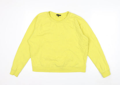 Baukjen Women's Yellow Organic Cotton Crew Neck Sweatshirt UK 8