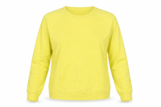 Baukjen Women's Yellow Organic Cotton Crew Neck Sweatshirt UK 8