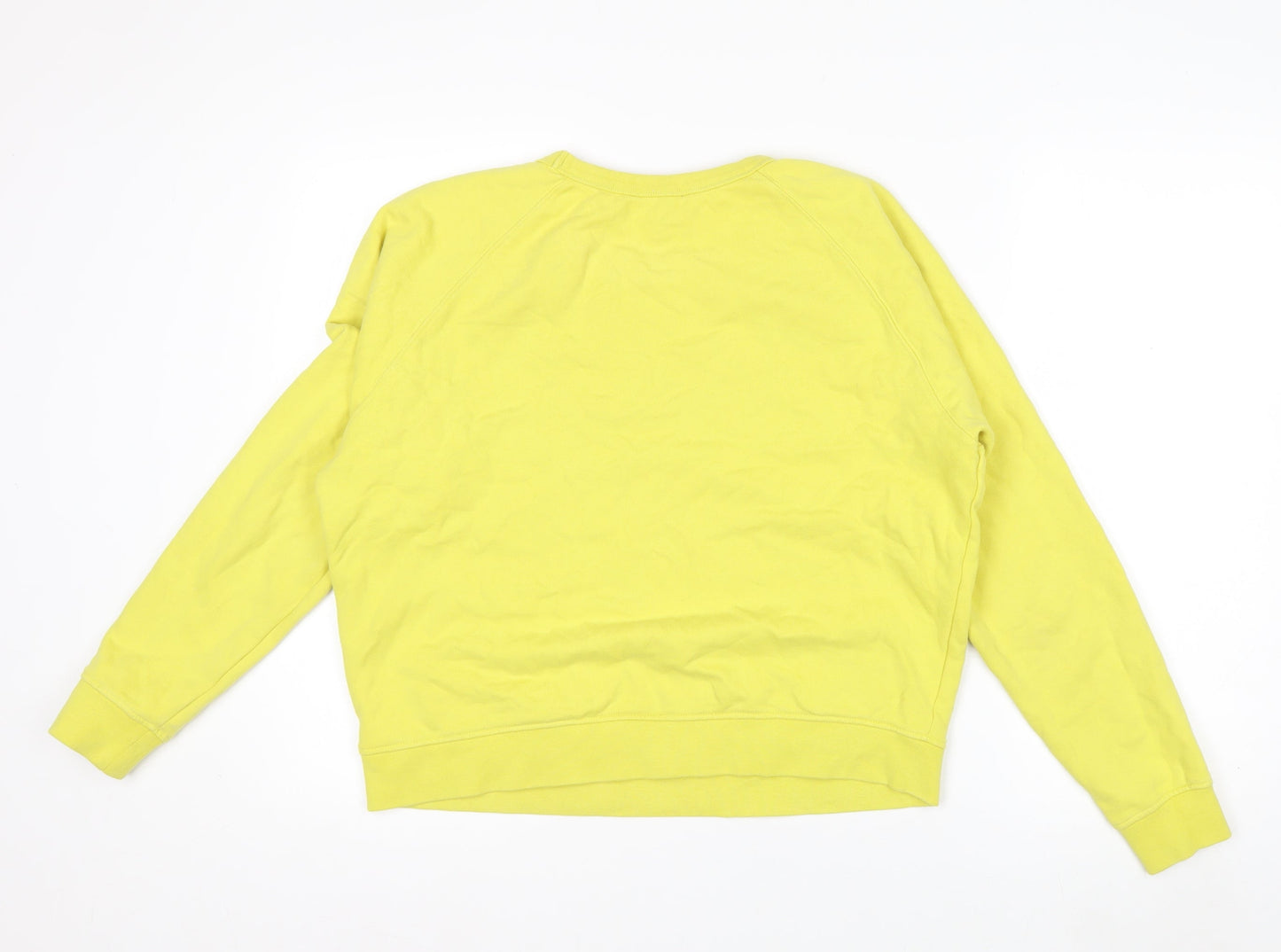 Baukjen Women's Yellow Organic Cotton Crew Neck Sweatshirt UK 8