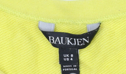 Baukjen Women's Yellow Organic Cotton Crew Neck Sweatshirt UK 8