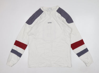 Urban Outfitters Mens White Pullover Cotton Sweatshirt Size S