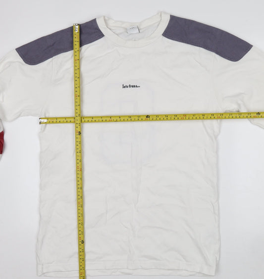 Urban Outfitters Mens White Pullover Cotton Sweatshirt Size S