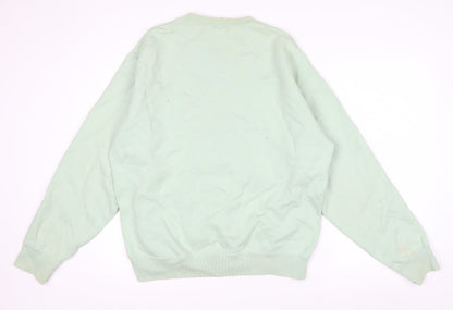 Nike Men's Green Medium Pullover Crew Neck Fleece Sweatshirt