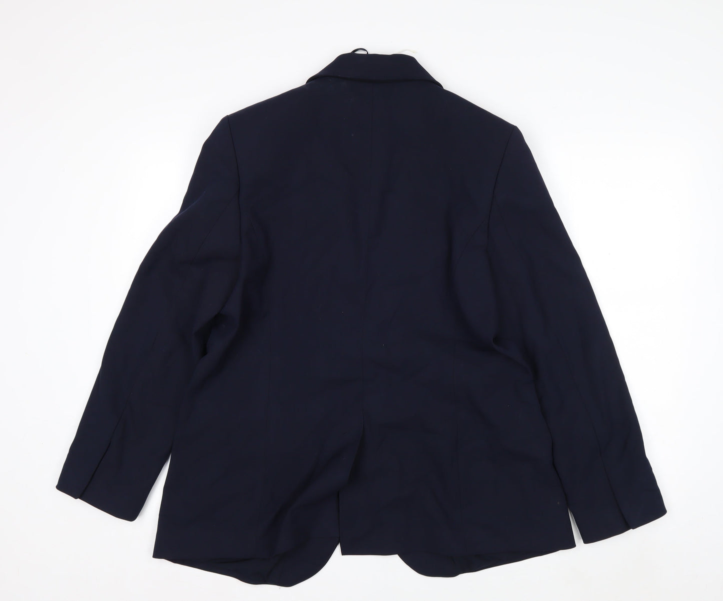 Marks and Spencer Women's Blue Size 14 Regular Fit Blazer