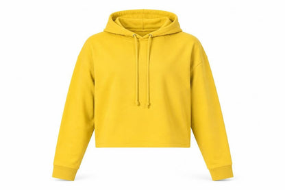 H&M Divided Women’s Yellow Cropped Pullover Hoodie Size S