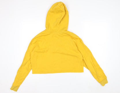 H&M Divided Women’s Yellow Cropped Pullover Hoodie Size S