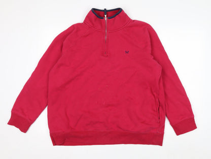 Crew Clothing Company Women Red 1/4 Zip Pullover Sweatshirt Size 18