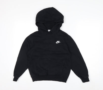 Nike Boys Black Pullover Hoodie Medium 9-10 Years Sports Fleece