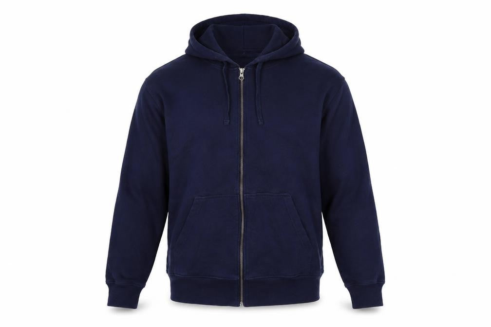 John Lewis Men’s Blue Full Zip Cotton Hoodie Size M