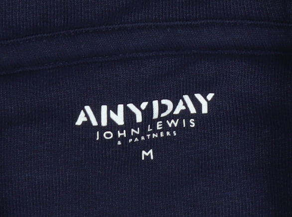 John Lewis Men’s Blue Full Zip Cotton Hoodie Size M