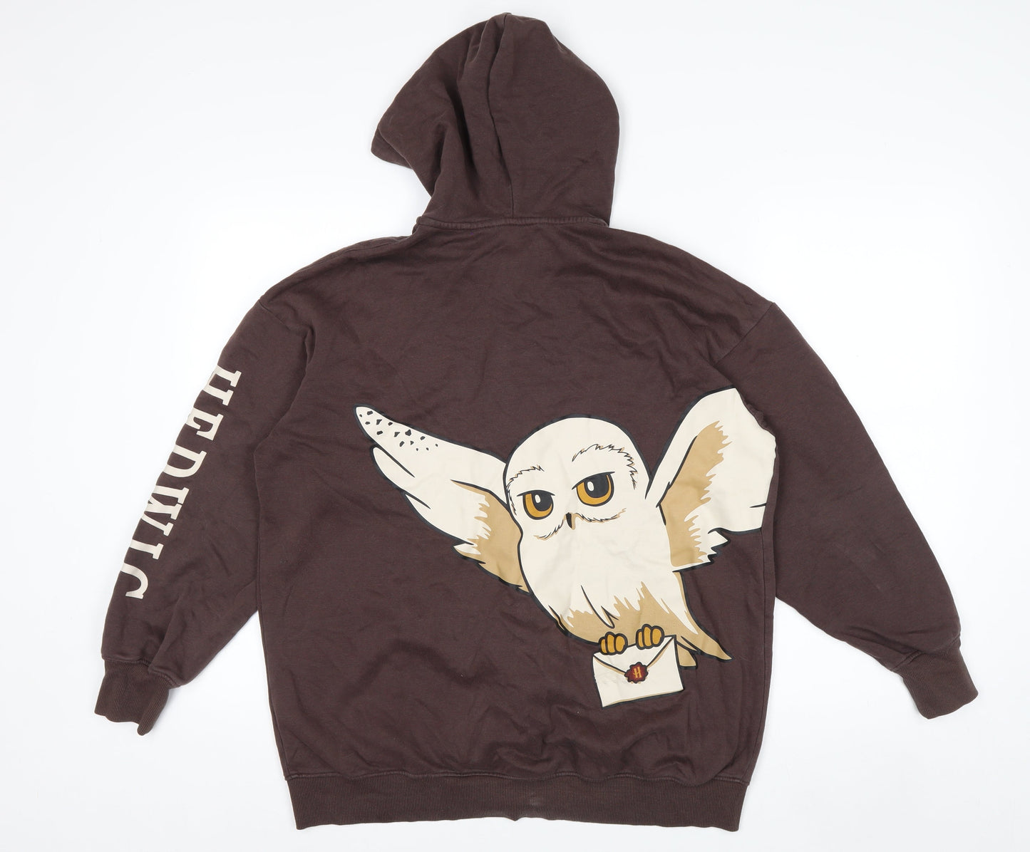H&M Teens Brown Hedwig Graphic Full Zip Hoodie Size 164