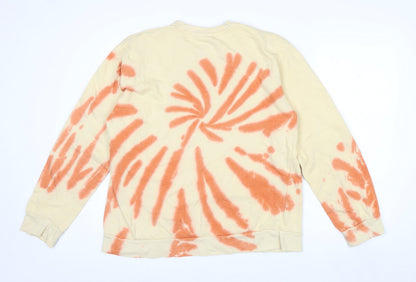 Pink Floyd Mens Beige XL Pullover Tie Dye Graphic Sweatshirt