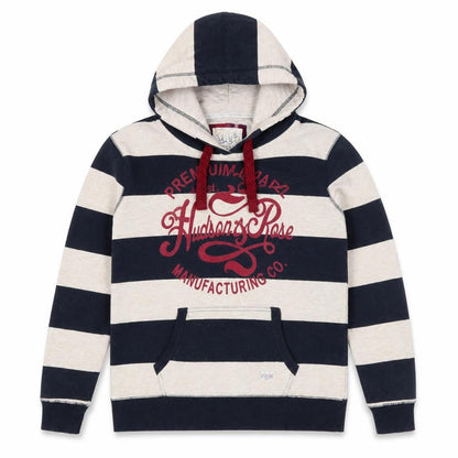 New Look Hudson & Rose Beige Blue Stripe Hooded Pullover 10 Women’s Hoodie