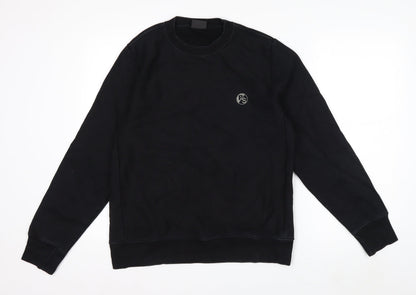 Paul Smith Men's Black Crew Neck Logo Sweatshirt Size M