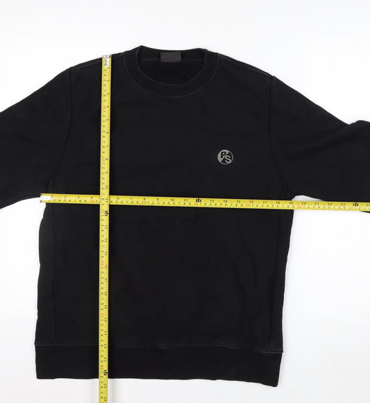 Paul Smith Men's Black Crew Neck Logo Sweatshirt Size M